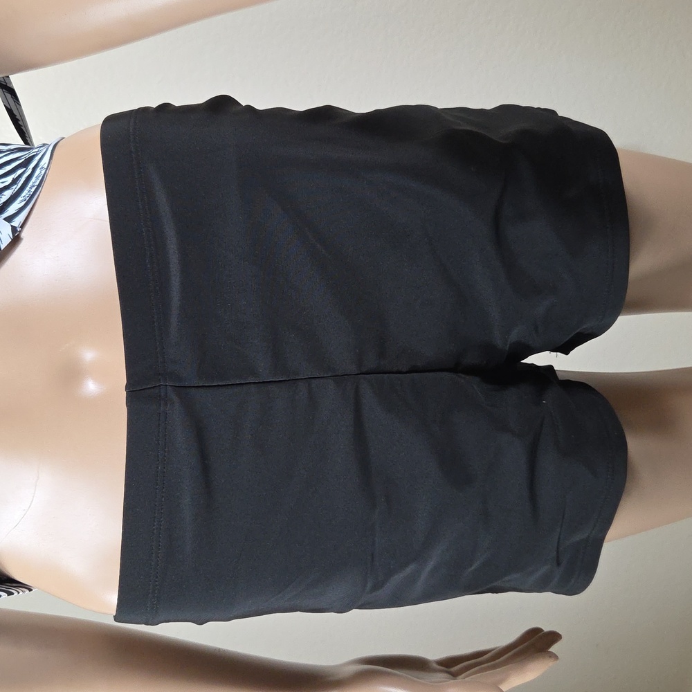 Adisputent Black & White Zebra Plus Size Tankini & Shorts 2 Piece Swimsuit - Picture 3 of 9